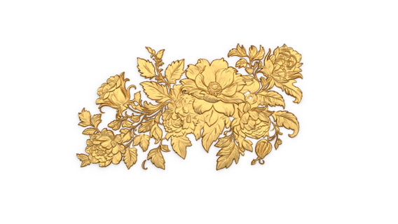 Dekor einstellen Ornament 03 Gold Gips Stuck geschnitzt Barock Patina Formen klassisch Konsole Center Sammlung cnc Onlay Giebel Fronton architektonisch Dekoration 3d print model - Mito3D