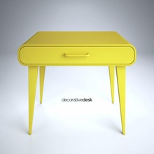 decorative desk modern free tables table console yellow scandinavian furniture furnishings wooden study interior architecture decoration design art 3d print model - Mito3D