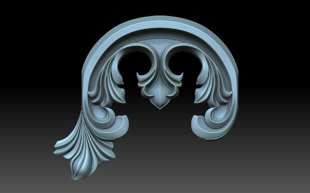decorative element ornament elements bas-relief relief cnc stucco floral decor decoration 3D print model - Mito3D