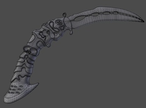 decorative knife 3d printing weapon cold 3d-print print weapons 3d print model - Mito3D