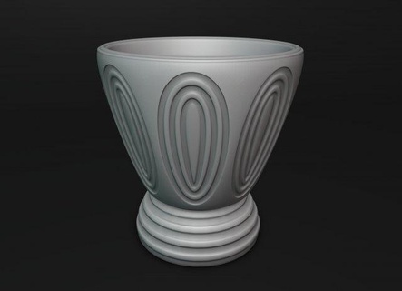 decorative vase decor flowers flower-pot planter jar pot jug bottle container cup urn pitcher crock amphora cinerary bowl vessel plant garden 3d print model - Mito3D