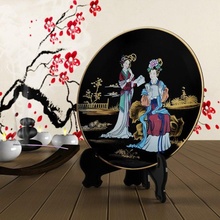 decorativeplatejapanesestyle tabak sofra takımı seramik dekor iç boyama koleksiyon hatıra Japonya stil 3d print model - Mito3D