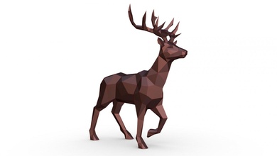 geyik 4 3d yazdır model in hayvanlar 3dexport sanat hediye düşük poli 3dprint hayvan dekor heykelcik iç tasarım minyatürler heykel oyuncak karikatür 3d print model - Mito3D