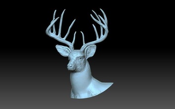 deer head deer animal head stag reindeer caribou cnc relief