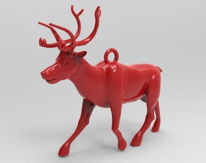 ciervo llavero gratis llaveros animal descargar 3dexport Navidad celebracion stl 3d 3dprint imprimible 3dmodel 3d print model - Mito3D