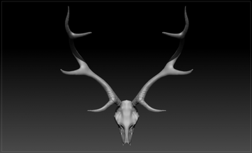 geyik kürek 3d model in 3dexport yavrusu kafası ganimet kupa geyikleri 3d print model - Mito3D