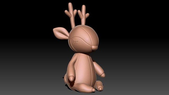 ciervo juguete figuritas lindo animal niño 3d print model - Mito3D