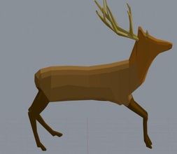 Deerek veado animal mamífero animado 3d print model - Mito3D