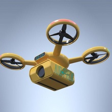 livraison quadricoptère drone professionnel intelligent uav cargaison aéro courrier futur avion 3d print model - Mito3D