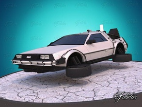 delorean - back to future 3d model in concept 3dexport dmc machine bttf movie cinema film game vr ar lowpoly vehicle car auto flying drive automotive vray 3d print model - Mito3D