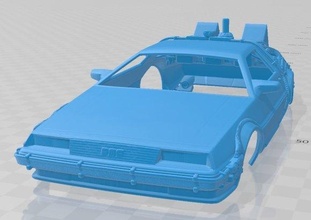 deloreano dm 12 costas to futuro 1981 imprimível corpo carro 3d impressão modelo in automotivo 3dexport fenda escalextrico tamiya rc miniz passatempo micro 3d print model - Mito3D