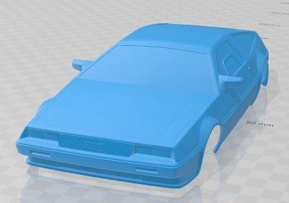 deloreano dmc 12 1981 imprimível corpo carro 3d impressão modelo automotivo fenda escalextrico Tamiya rc miniz passatempo micro 3d print model - Mito3D
