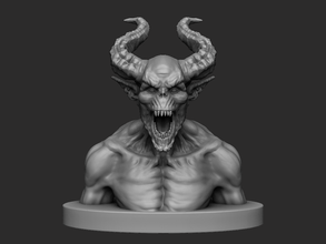 demon - 3d printing ready print model in monsters & creatures 3dexport satan fantasy monster incubus lucifer character enemy creature hell dark horror mythological-creature magical grave hound minion sculpture art 3d print model - Mito3D