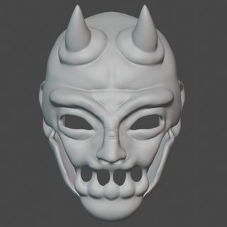 demon 3d print model sculpture blender art mask 3d print model - Mito3D