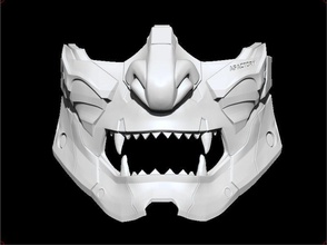 demônio cyberoni mascarar ciberdemon capacete chifres airsoft cosplay 3dshophelmet 3d print model - Mito3D