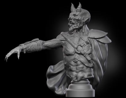 demônio líder livre monstros criaturas personagem fantasia monstro criatura diabo homem figura colecionável miniaturas estatuetas 3d print model - Mito3D