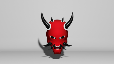 demone maschera gratuito 3d modello in capi abbigliamento 3dexport 3d print model - Mito3D