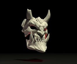 el demonio de las piezas la máscara inferno lucifer satanás 3d print model - Mito3D
