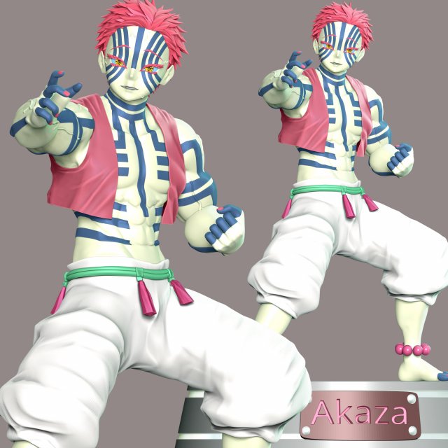 demone assassino viene kimetsu yaiba figurine uccisore demoni anime manga 3dprint 3dprinting figura comico animale personaggio gioco 3D print model - Mito3D
