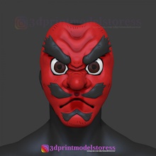 demon slayer makonji urokodaki máscara kimetsu não yaiba cosplay capacete demônio demônio-slayer demônio-slayer-máscara demônio-slayer-capacete de 3d-capacete kimetsu-não-yaiba kimetsu-não-yaiba-máscara anime-máscara anime-capacete monstro stl 3dprinting kitsune-fox-máscara japonês-máscara 3d print model - Mito3D