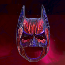 demon style batman helmet mask halloween 3d print model in monsters & creatures 3dexport cosplay dc superhero 3d print model - Mito3D