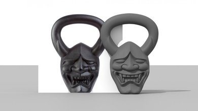 demonbell bell gym 3d 3dprint 3ddemonbell Körper monster Dämon verrückt 3d print model - Mito3D