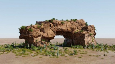 Desierto rocas valores licuadora 3d ambiente bienes 3d print model - Mito3D