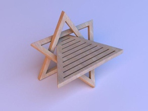 Projeto madeira café tabela mobília interior moderno triângulo casa escrivaninha perfeccionismo geométrico Estrela david escandinavo Madeira compensada 3d print model - Mito3D