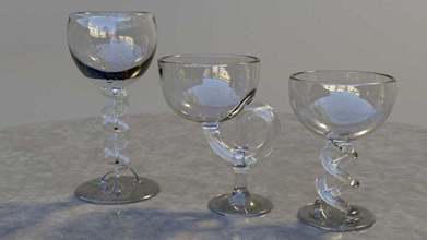 progettato bicchieri 3d modello in pentolame utensili 3dexport bicchiere tavolo casalinghi bottiglia bevanda stoviglie tazza cenare liquore alcolizzato design moderno concetto trasparenza mobilia 3d print model - Mito3D