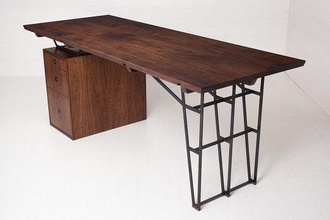 desk 3d model in 3dexport furnitures wood modern moderndesk 3d print model - Mito3D