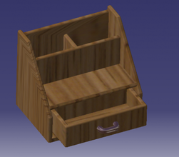 desktop organizzatore antico stile mobilia organista organisateur bureau meuble ufficio 3d print model - Mito3D