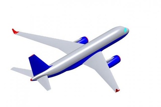 detailed civil aircraft 3d model real measurement features -stp -catpart -stl -igs -wrl 3d print model - Mito3D