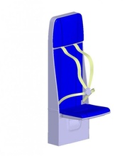 detailed flight attendant seat seat- -stp -catpart -stl model formats -igs 3d print model - Mito3D