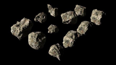 detailed meteorites set 3d model in planets 3dexport asteroid meteor rock space comet meteorite stone boulder debri crater planet cosmo meteoroid astronomy satellite cave guardians rocks stones galaxy 3d print model - Mito3D