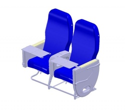 detallado pasajero negocio clase asientos seating stp catpart stl igs 3d print model - Mito3D