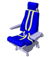 detailed pilot seat assy 3d model in parts 3dexport assy- created real units measurement- study features assembly parts- -stp -catpart -stl 3d print model - Mito3D