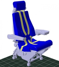 detallado piloto asiento montaje 3d modelo in comercial 3dexport stp catpart stl igs real medición 3d print model - Mito3D