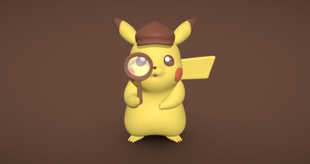 detective pikachu - 3d print monsters & creatures film pokemon blender anime movie 3D print model - Mito3D