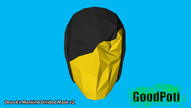 deus insanlık bölünmüş maske v2 3 boyutlu model Yazdır stl 3ds fbx obj adam oyun oğlan oyuncaklar 3d print model - Mito3D
