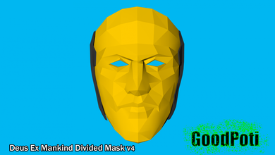 deus umanità diviso maschera v4 stl 3ds fbx obj 3d modello Stampa uomo ragazzo giocattoli gioco 3d print model - Mito3D
