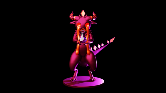 diablo monstruos criaturas demonio 3d impresión personaje infierno levantamiento licuadora 3d print model - Mito3D
