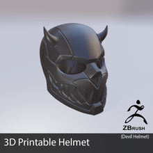 diabo capacete 3d impressão modelo in monstros criaturas 3dexport airsoft arsenal def proteção segurança leme bola ataque louco pbr seguro paintball demônio imprimível satanás ar sci fi 3d print model - Mito3D