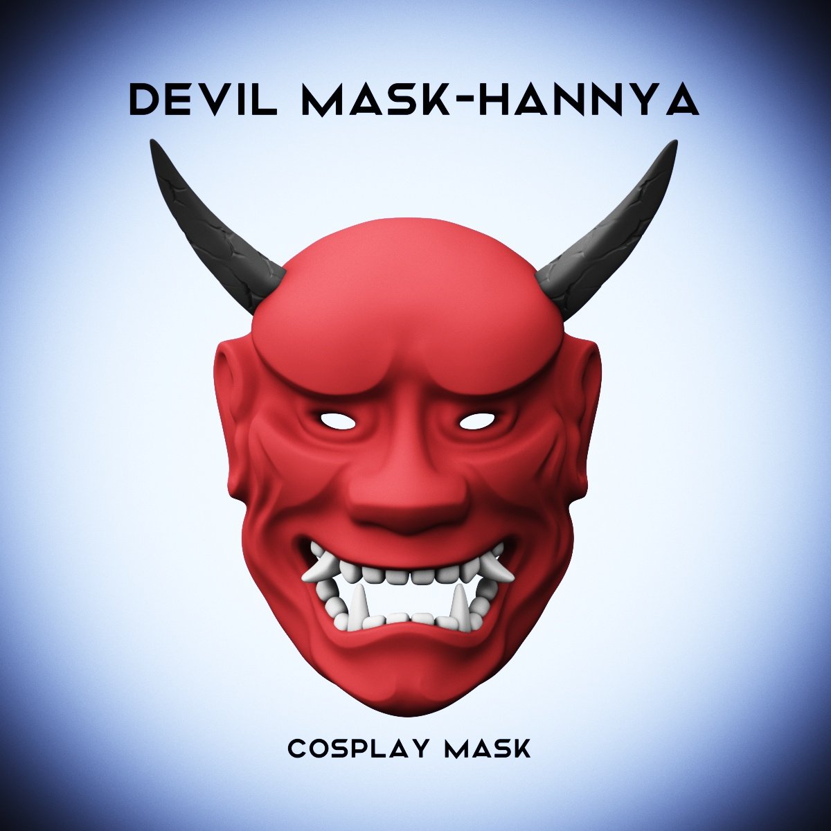 diavolo maschera hannya 3d stampa modello in giocattoli 3dexport giapponese demone tradizionale dogana samurai musica lirica decorazione cosplay feroce viso asia dio orrore giochi accessori giappone 3D print model - Mito3D