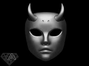 mr diablo máscara 3d impresión modelo in juego accesorios 3dexport mrdevil airsoft cosplay casco guerrero armadura coplay mask 3d print model - Mito3D