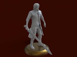 diable personnage dante 3d impression modèle in homme 3dexport nero capcom vidéo jeu 3d print model - Mito3D