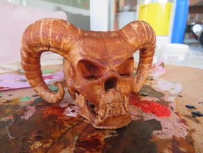 devil skull 3d print model in 3dexport easy support needed medelis medelis3d evil decor art 3d print model - Mito3D