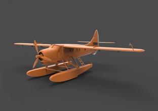 dhc-3 lontra dehavilland dhc3 castor avião militar utilitário aeronaves de um único motor hélice a carga ar-patrulha bush-avião stol 3d print model - Mito3D