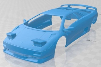 diablo sv 1997 printable body car 3d print model in automotive 3dexport slot scalextric tamiya miniz hooby micro rc 3d print model - Mito3D