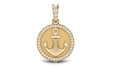 diamond anchor pendant 3d print model in pendants 3dexport gold silver 3dprint cnc pandle zbrush ship hip hop printable jewel jewellery jewells symbol heavy boys hiphop 3d print model - Mito3D