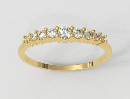 diamante clásico anillo anillos oro gold ring joyería joya jewelry rings paulorani moda Moda moderno plata diamond classic jewellery 3d print model - Mito3D